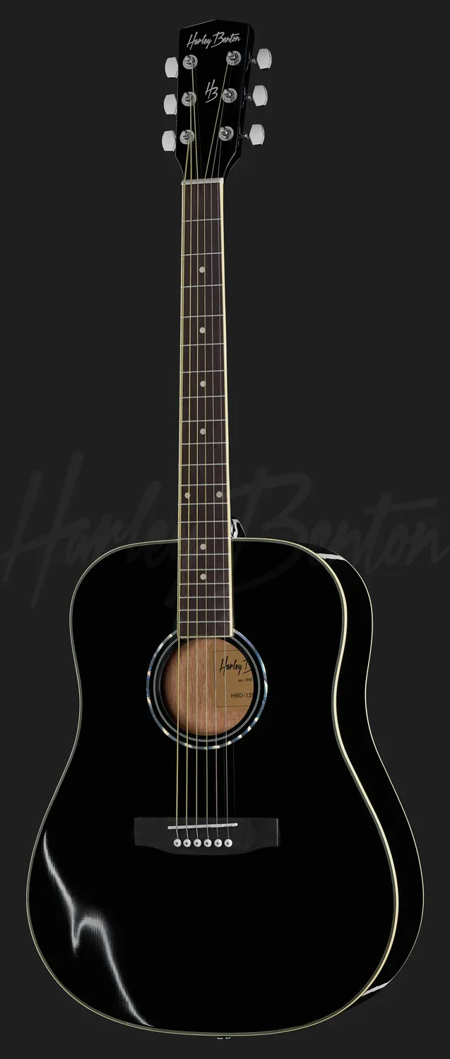 Harley Benton Custom D-120 Westerngitarre BK schwarz