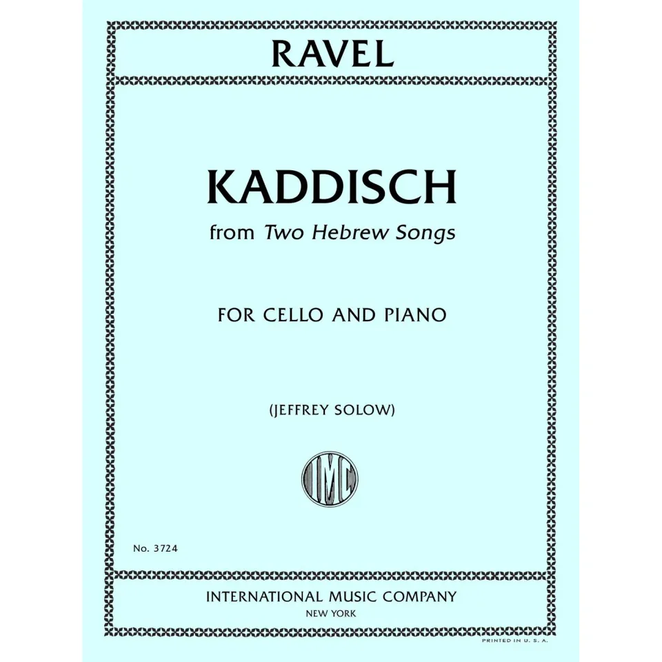Shar Music Ravel Kaddisch Cello Noten für Cello und Klavier