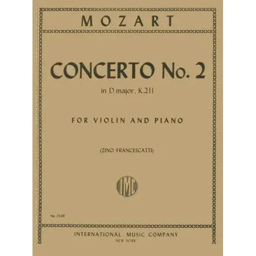 International Mozart K 211 Violine Noten Klavier lyrisch
