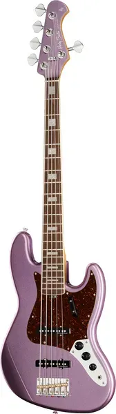 Harley Benton MV-5JB E-Bass Burgundy Mist 5-saitig