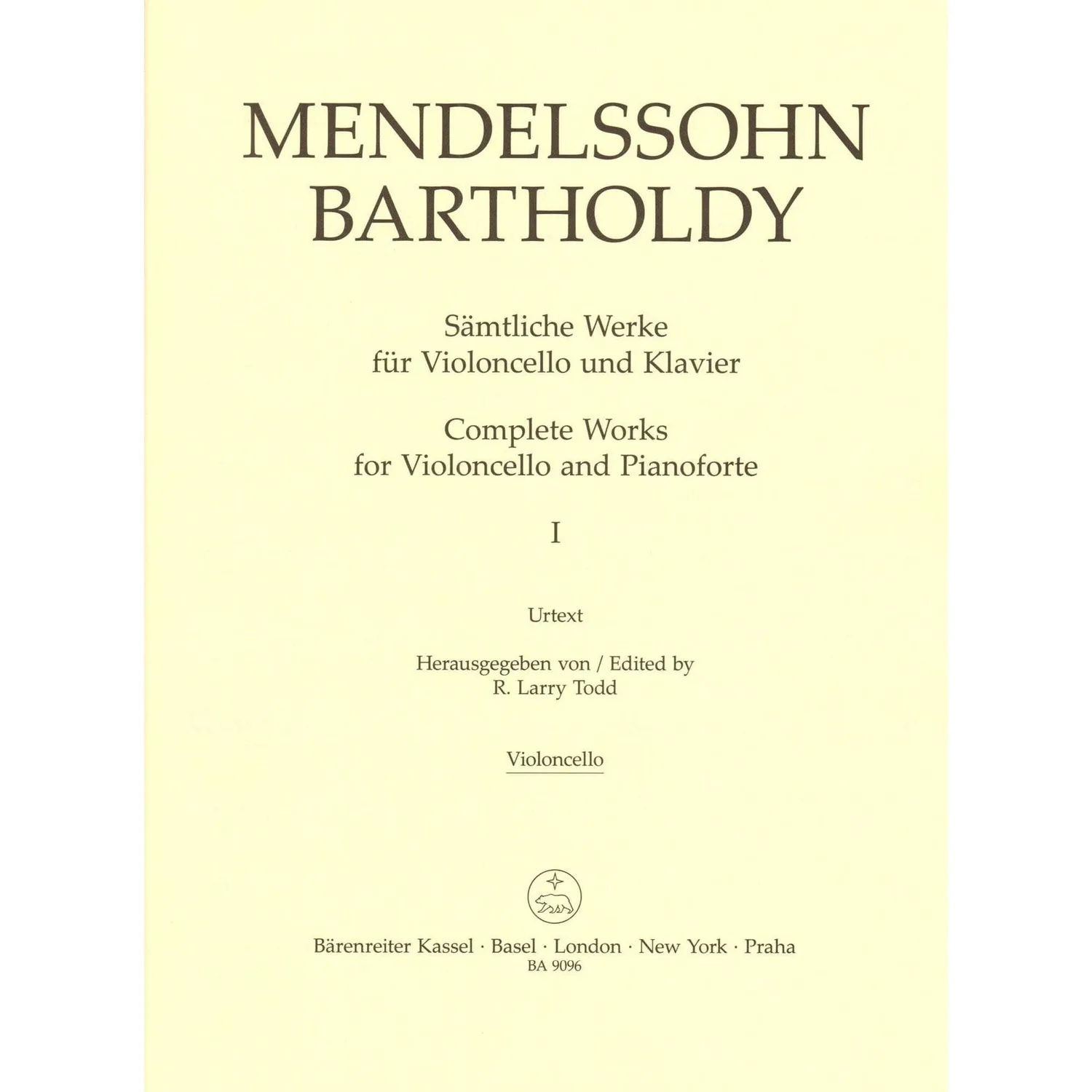 Bärenreiter Mendelssohn Cellosonaten Op45 58 Noten
