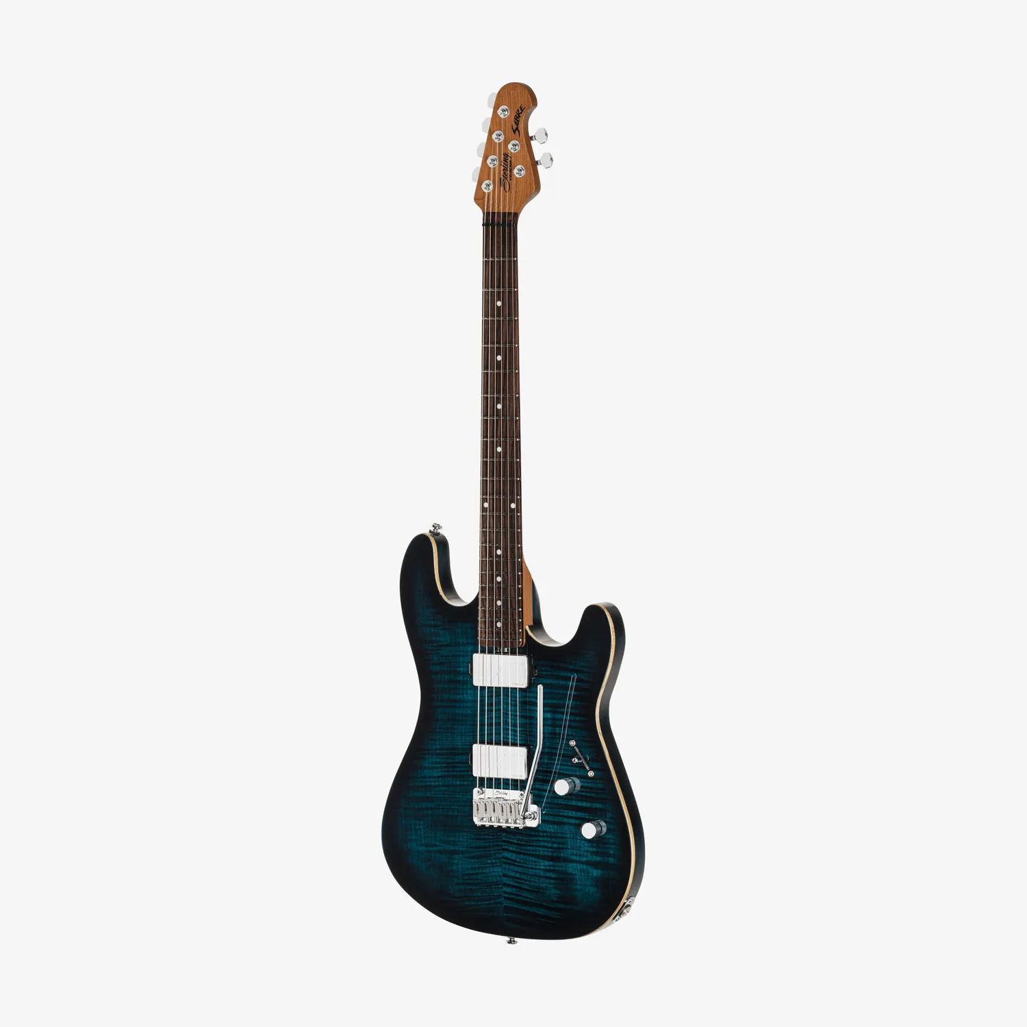 Sterling Standard Sabre E-Gitarre Deep Blue Burst Fishman