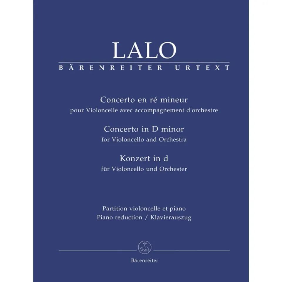 Bärenreiter Urtext Lalo Konzert d-Moll Cellonoten Cello Klavier