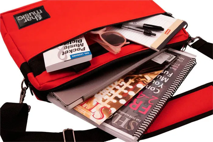 Shar Handi Tote Notentasche Schultertasche schwarz Noten