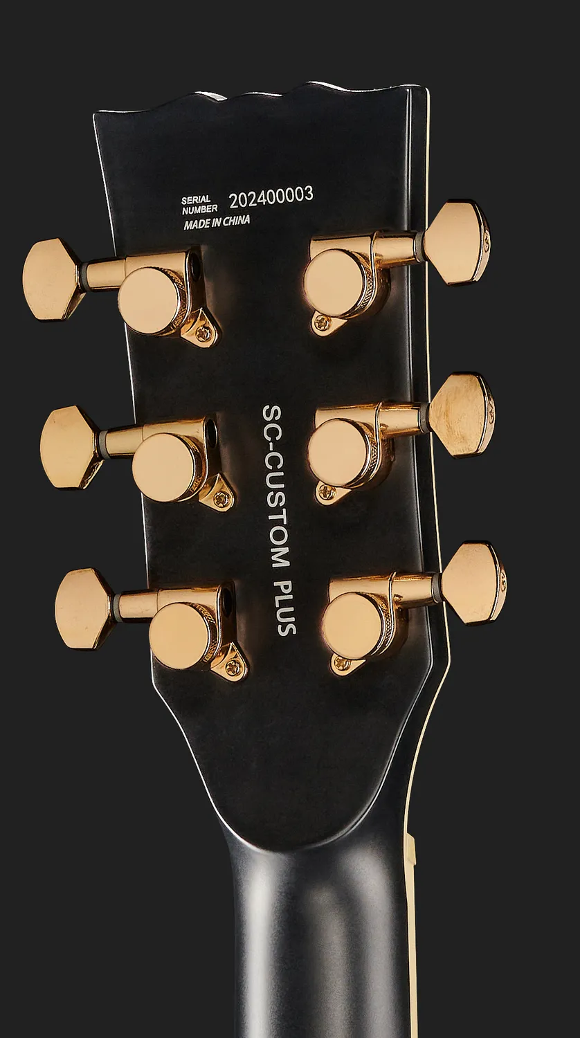 Harley Benton Deluxe SC-Custom Plus EMG E-Gitarre schwarz