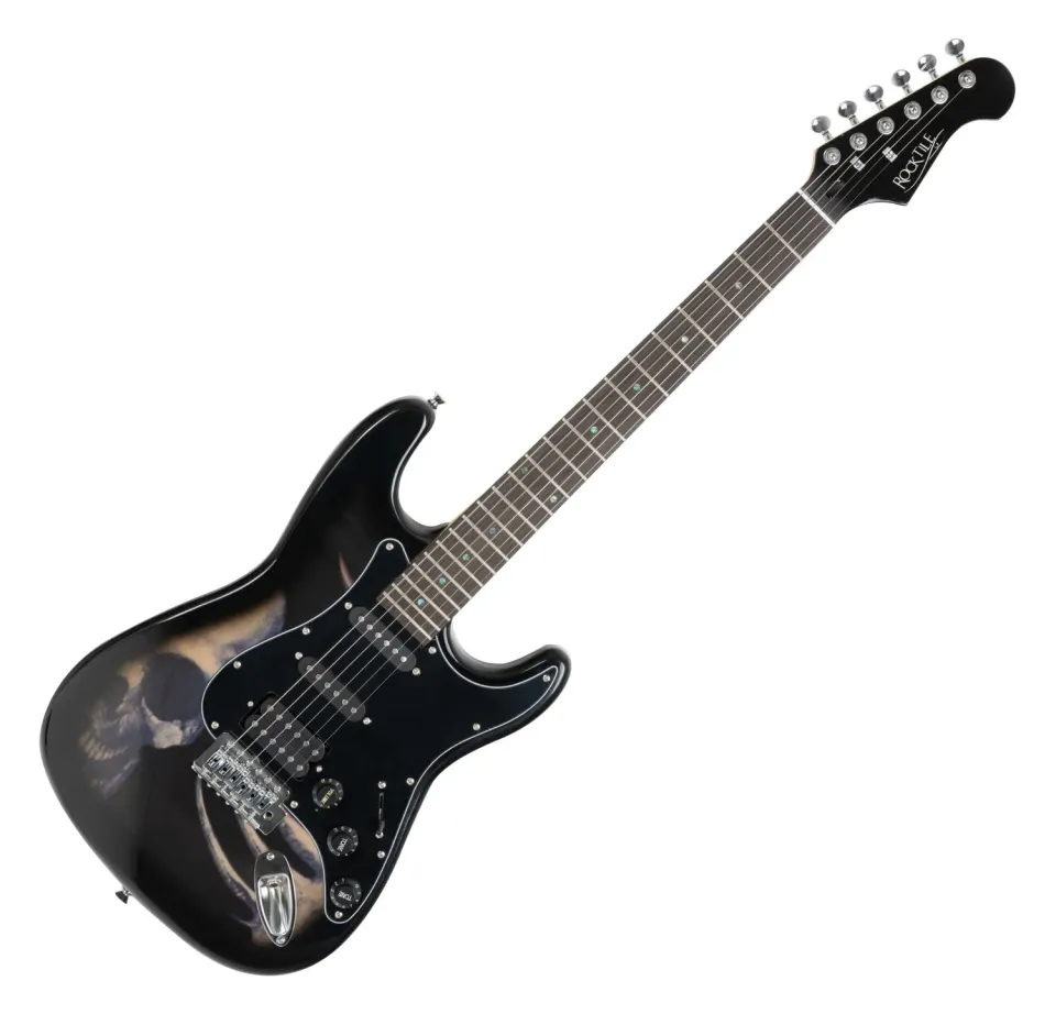 Rocktile Pro ST60-SK E-Gitarre Skull HSS