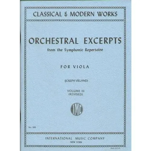 Vieland Orchestral Excerpts Vol.3 Bratschen-Noten International