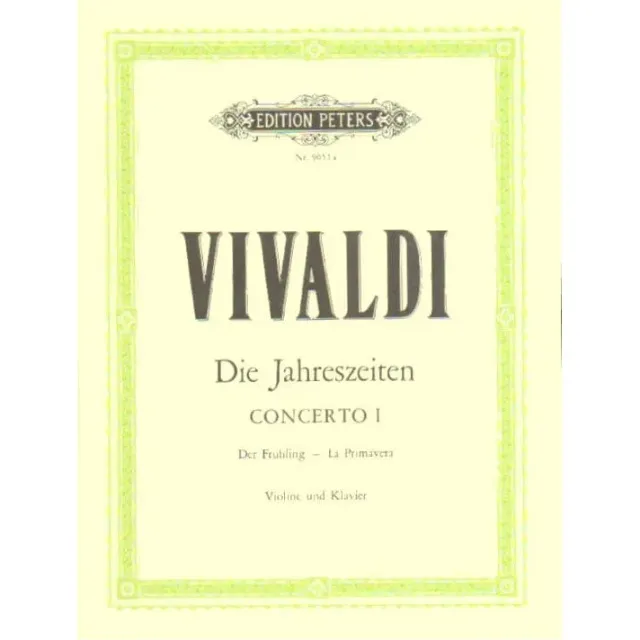 Peters Vivaldi Frühling E-Dur RV 269 Violinenoten Klavier