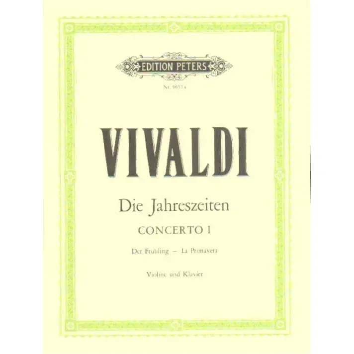 Peters Vivaldi Frühling E-Dur RV 269 Violinenoten Klavier