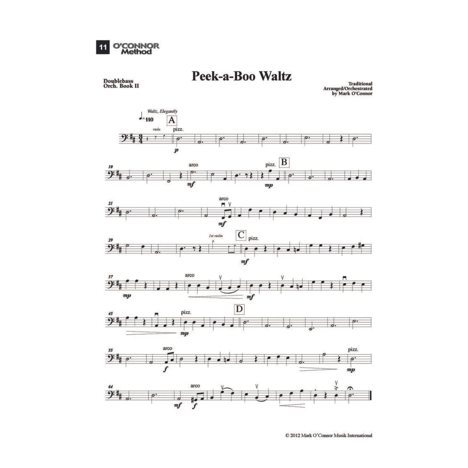 O'Connor Method Orchestra Book II Kontrabassnoten Download