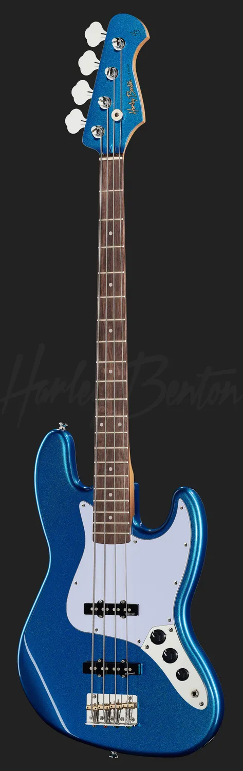 Harley Benton JB-62CC E-Bass Lake Placid Blue Alnico
