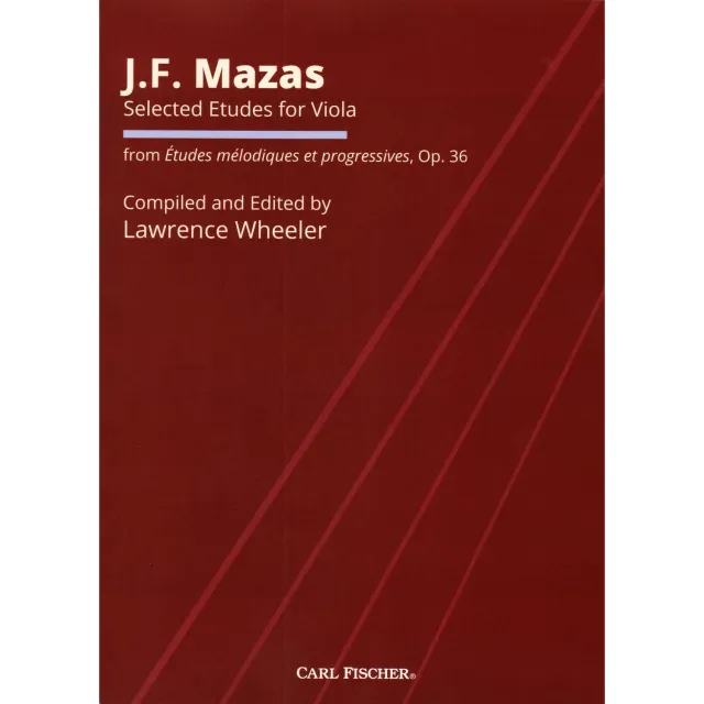 Shar Mazas Selected Etudes Op.36 Noten Viola Wheeler
