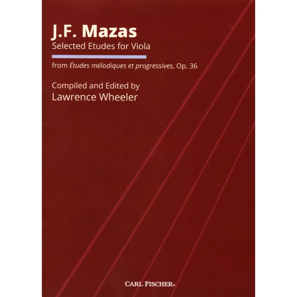 Shar Mazas Selected Etudes Op.36 Noten Viola Wheeler