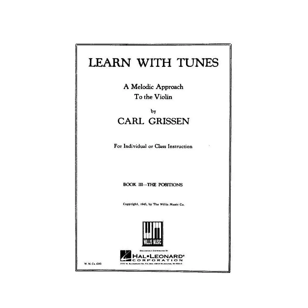 Willis Grissen Learn with Tunes Book 3 Noten Violine Lagen