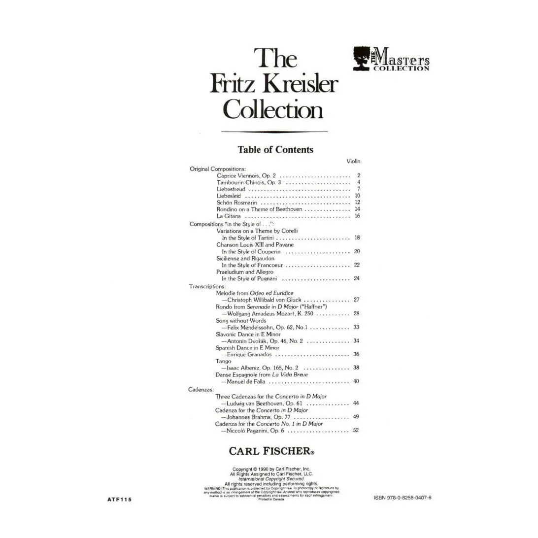 Kreisler Collection Vol. 1 Noten Violine Klavier Fischer