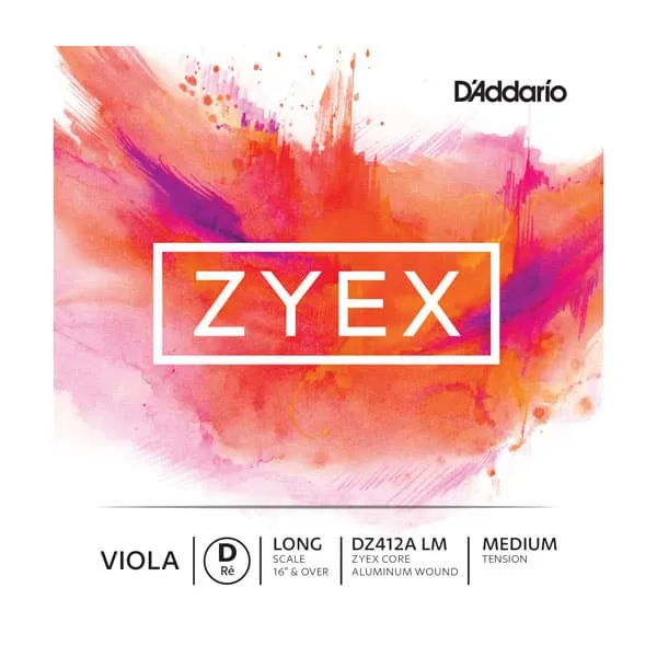 DAddario Zyex Viola D-Saite lang Alu mittel 16 Zoll
