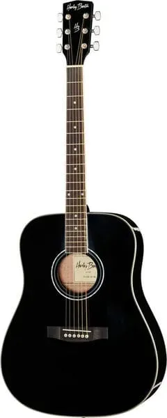 Harley Benton D-120LH Westerngitarre Schwarz Linkshand