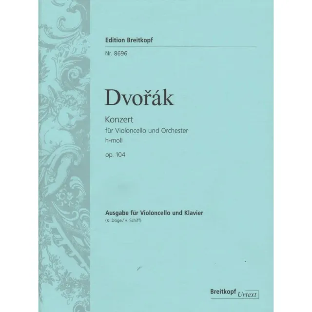 Breitkopf Dvorak Op 104 Cello-Klavier Noten h-Moll