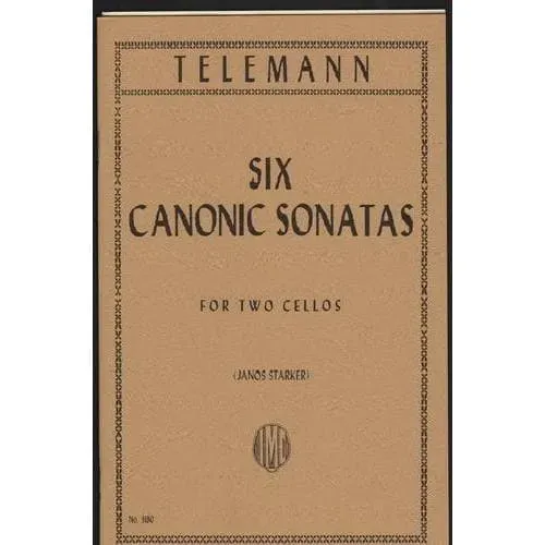 International Telemann Six Canonic Sonatas Noten 2 Celli