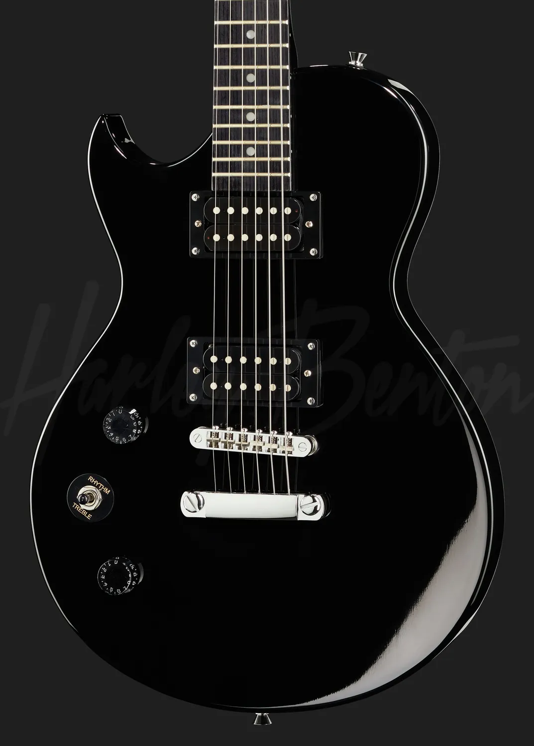 Harley Benton SC-200LH E-Gitarre Linkshänder Schwarz 628mm