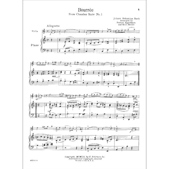 Schirmer Masterworks Young Violinist Violinenoten mit Klavier