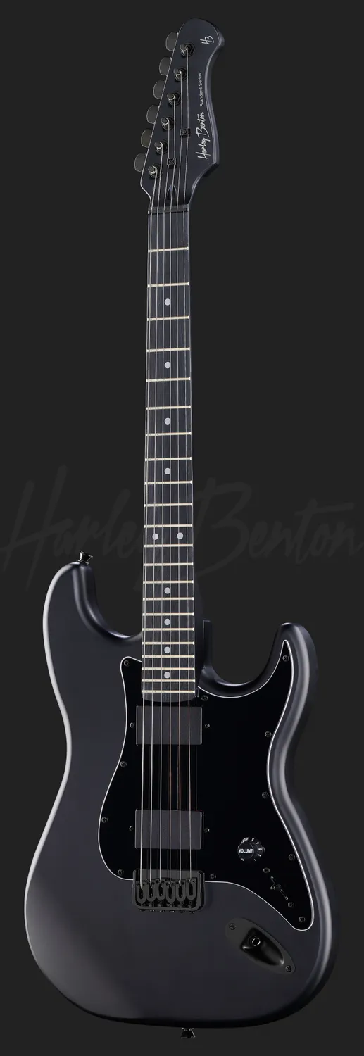 Harley Benton Student ST-20HH Active E-Gitarre Schwarz