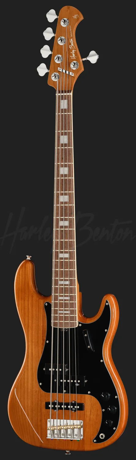 Harley Benton MV-5PJ E-Bass Natural 5-saitig PJ Alnico