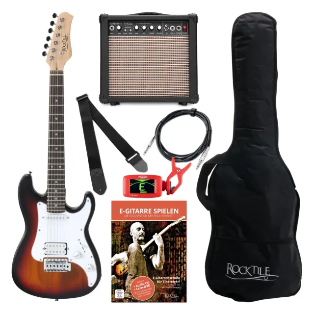Rocktile Sphere Junior E-Gitarre 3/4 Sunburst Set