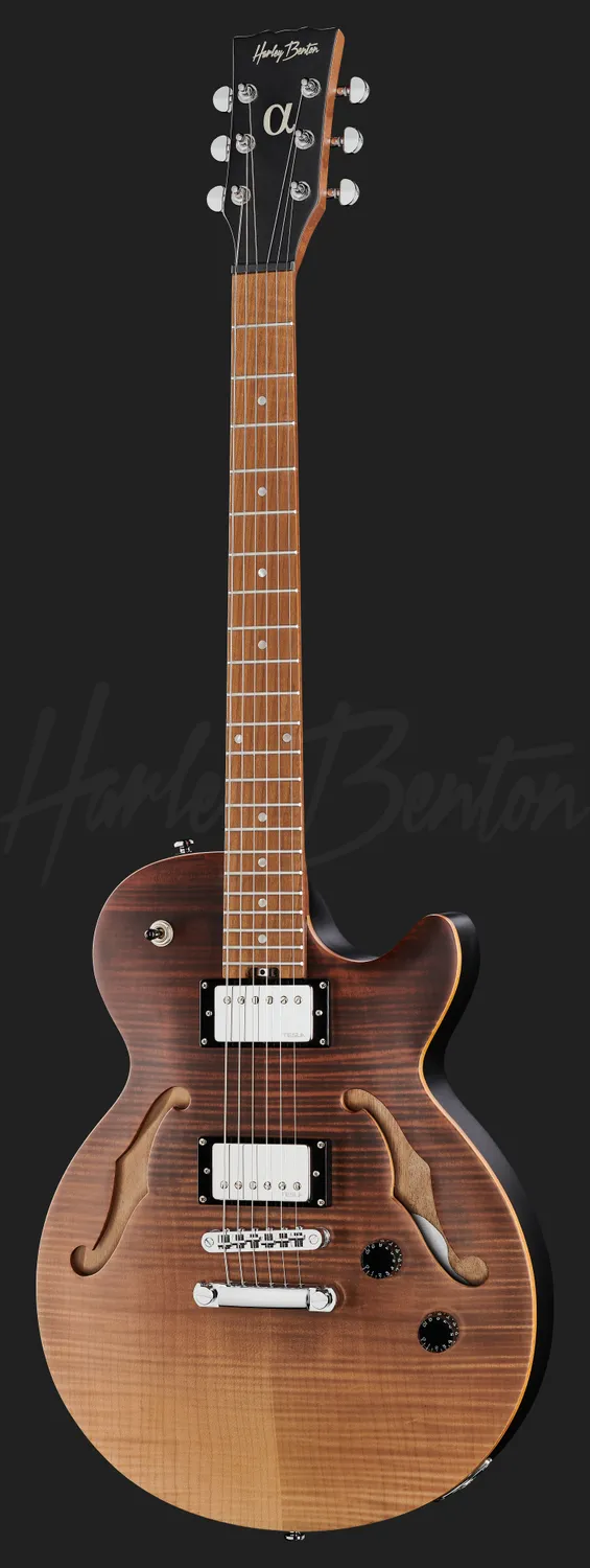 Harley Benton Aeolus E-Gitarre Frost Flame Semi-Hollow