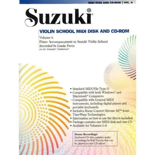 Shar Music Suzuki Klavierbegleitung Vol 6 MIDI CD-ROM