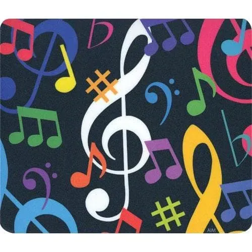 Shar Music Mousepad Notenmuster Mauspad bunt
