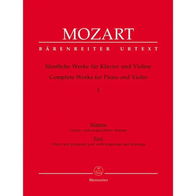 Bärenreiter Mozart Klavier Violine Noten Band 1 Urtext