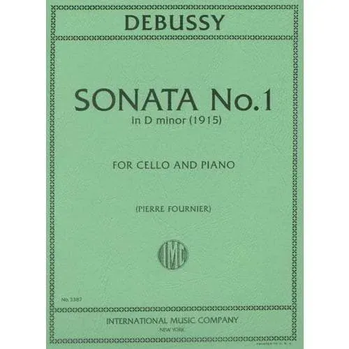 International Debussy Sonate Nr.1 d-Moll Noten Cello Klavier Fournier