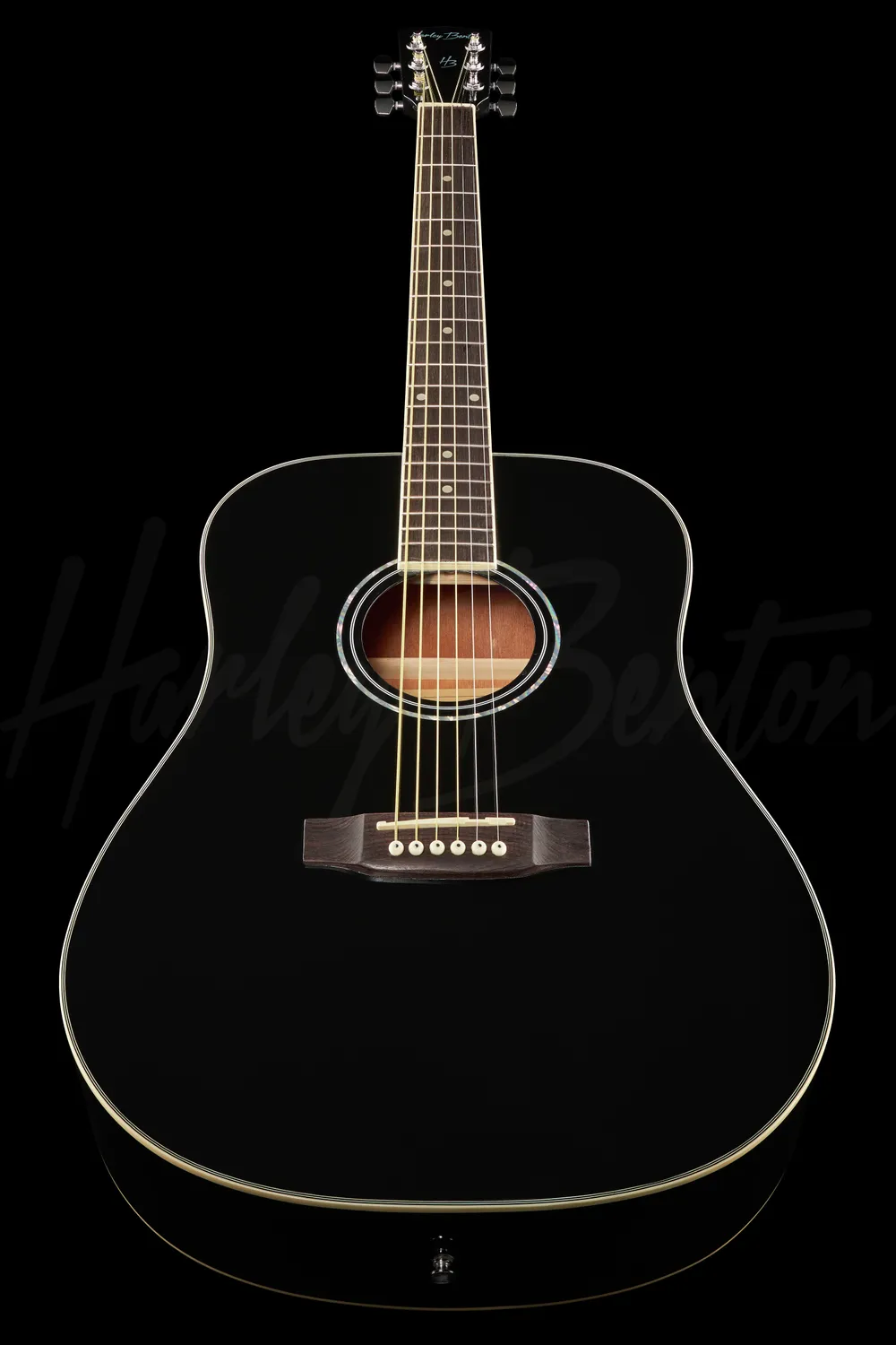 Harley Benton Custom D-120 Westerngitarre BK schwarz