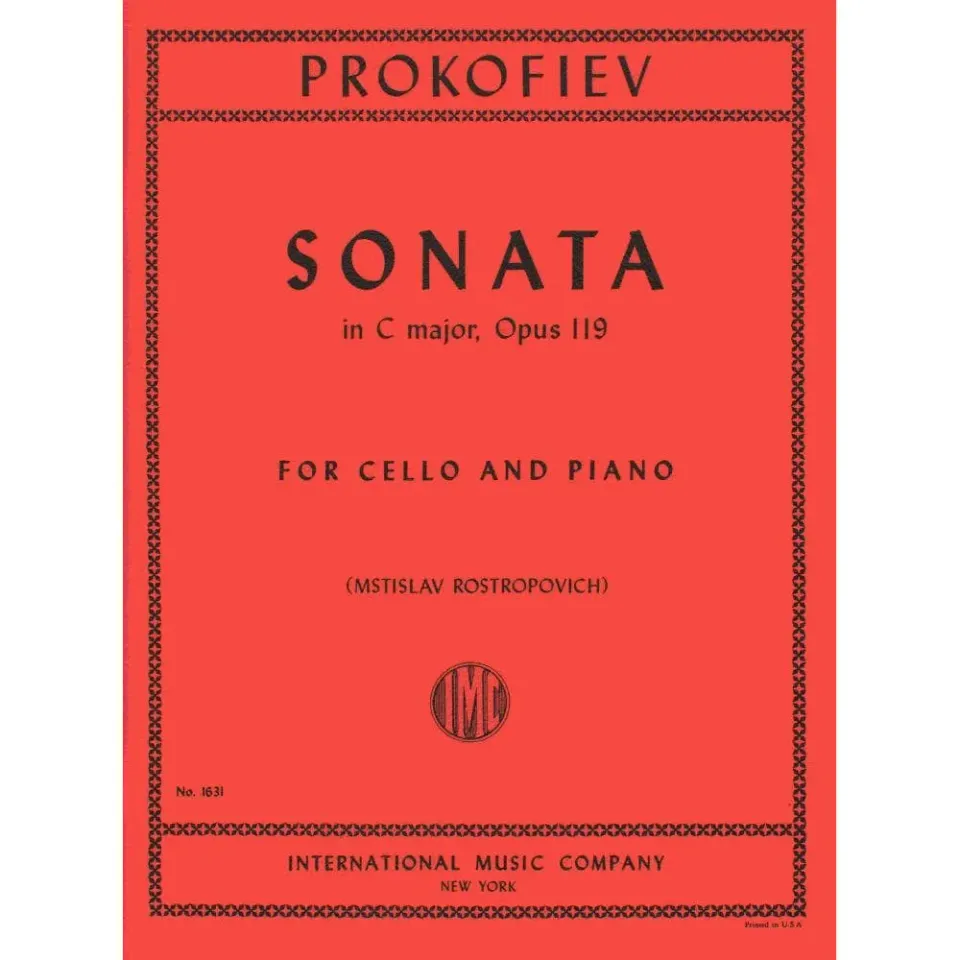 Shar Music Prokofiev Cello Sonata Op 119 Noten Cello Klavier