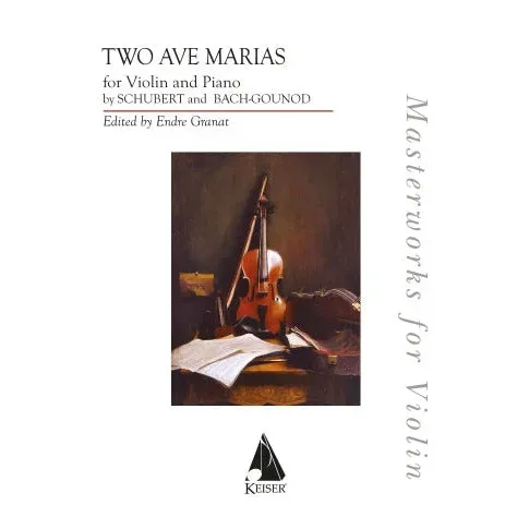 Schubert Bach-Gounod Zwei Ave Maria Noten Violine Klavier