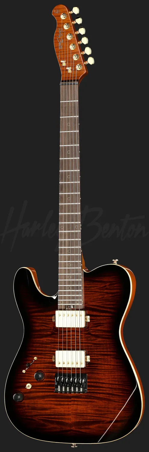 Harley Benton Progressive Fusion-T II Linkshänder E-Gitarre Burst