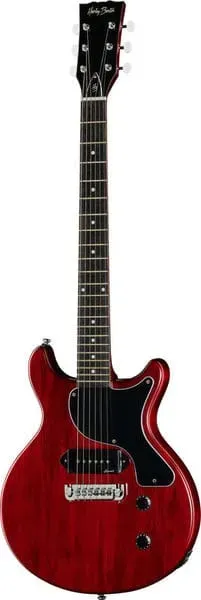 Harley Benton DC-Junior E-Gitarre Faded Cherry P90