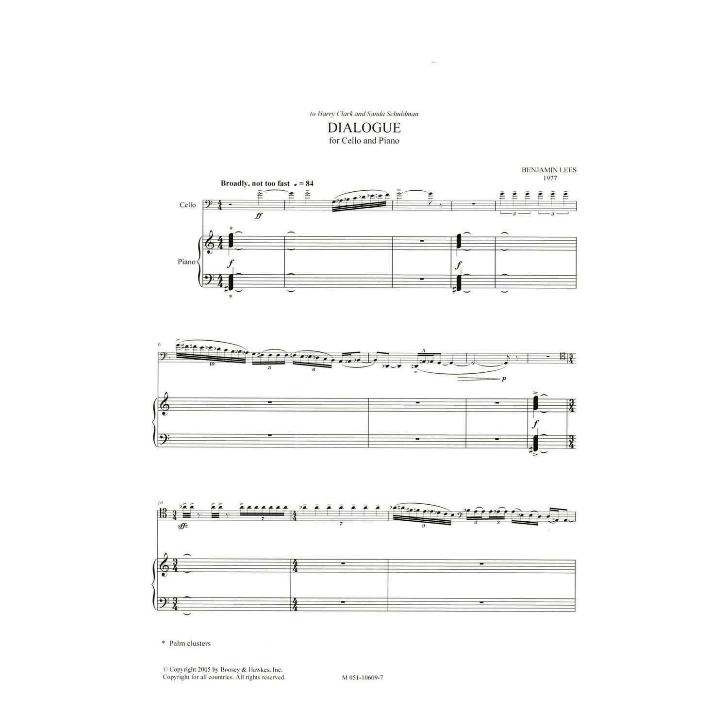 Boosey & Hawkes Lees Dialogue Cello Noten mit Klavier