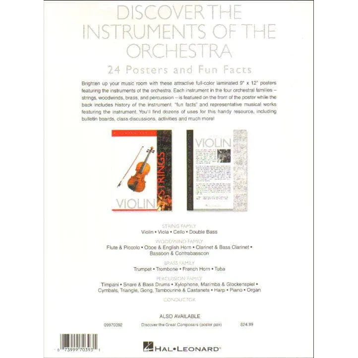 Hal Leonard Orchesterinstrumente Poster-Set 24-teilig