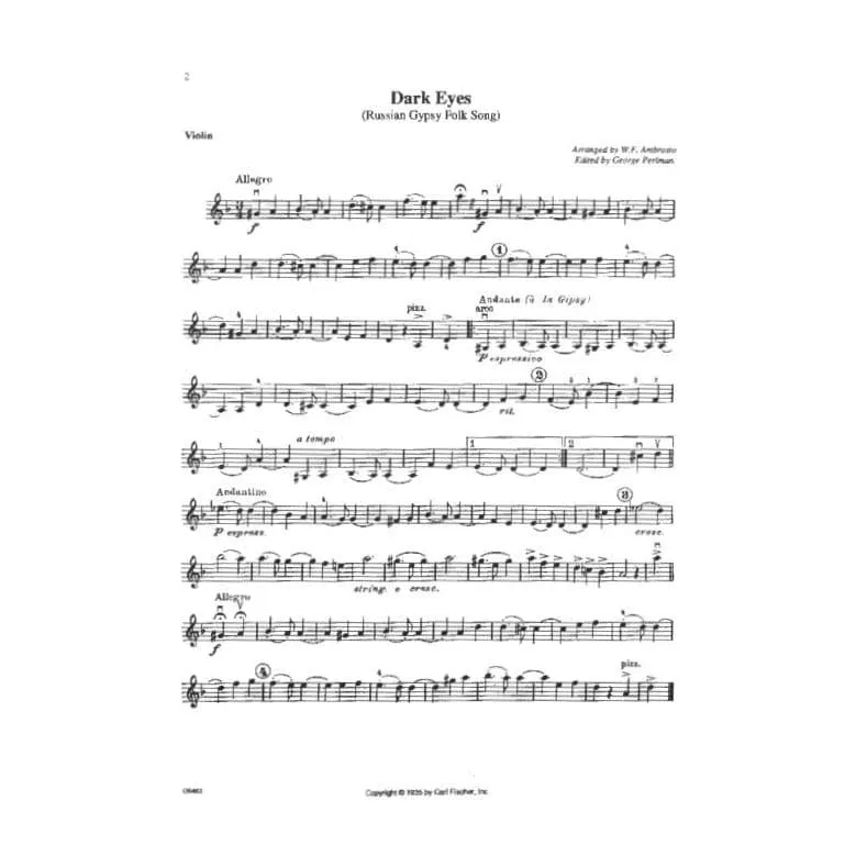Carl Fischer Festival Solos Vol 1 Noten Violine Solo
