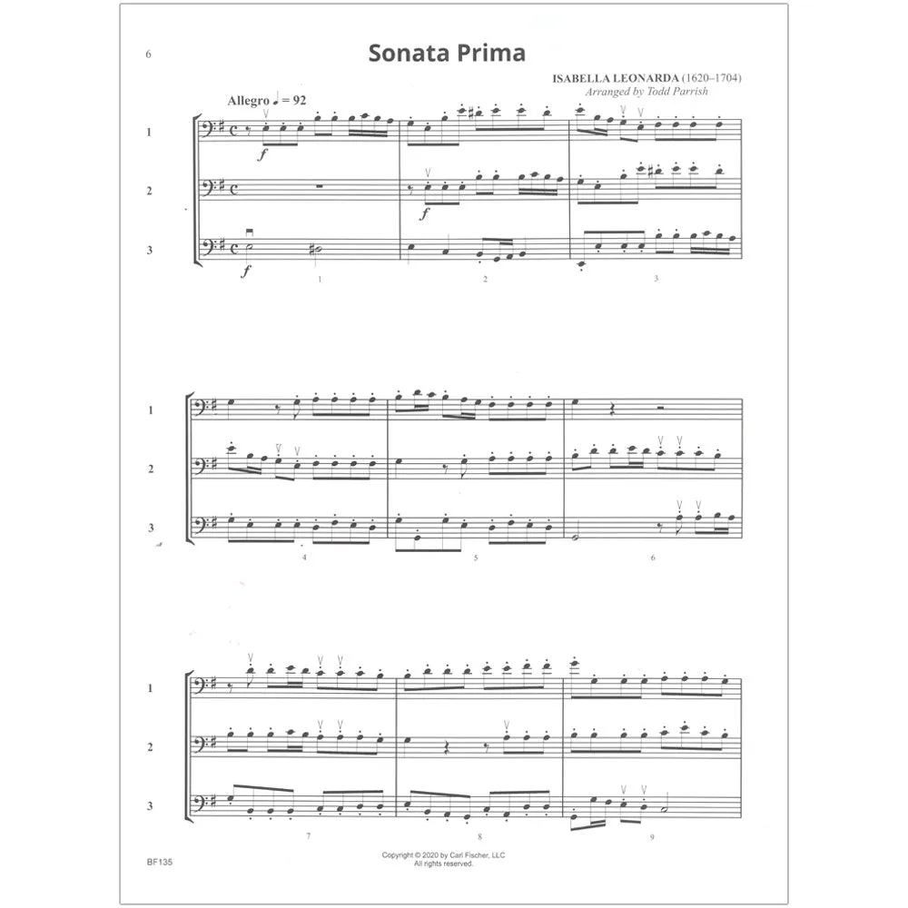 Parrish Classical Trios Noten Kontrabass Streichtrio