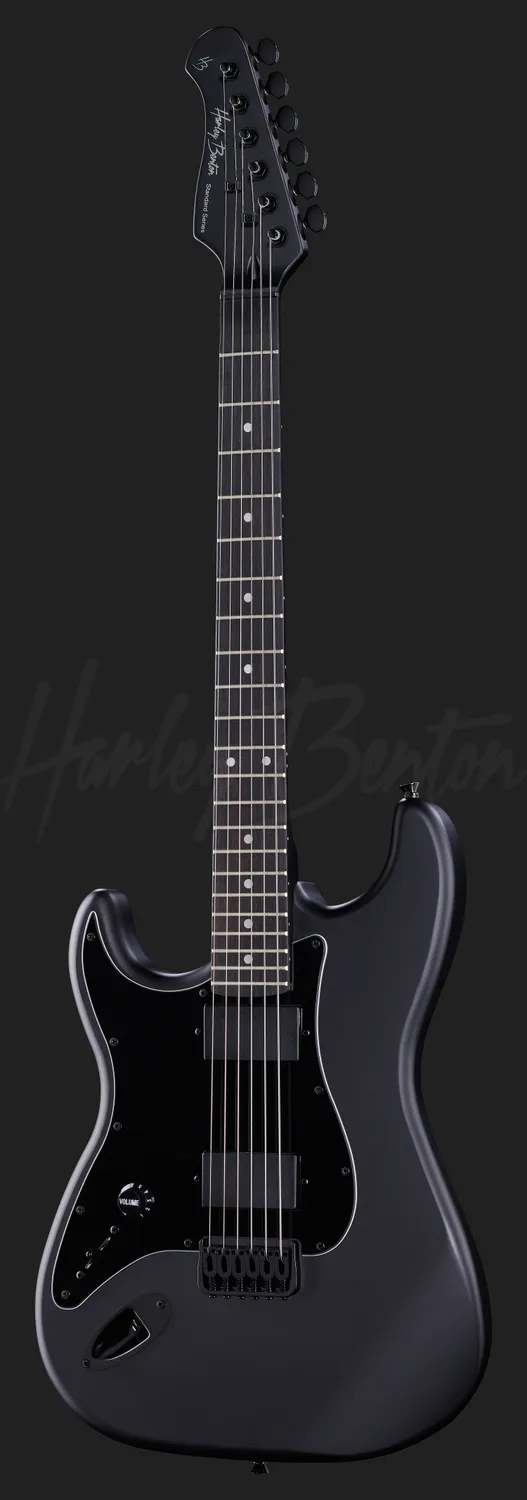 Harley Benton ST-20HH Active E-Gitarre Linkshänder Black