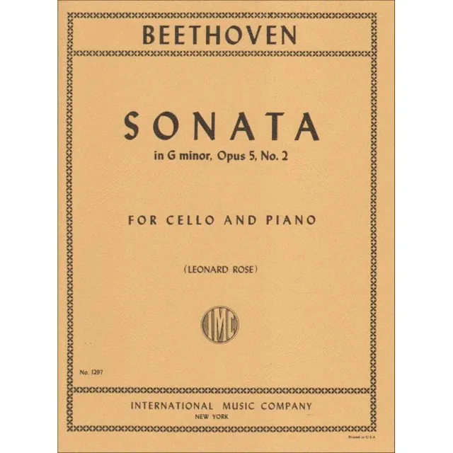 Shar Music Beethoven Sonate 2 g-moll op.5 Noten Cello Klavier