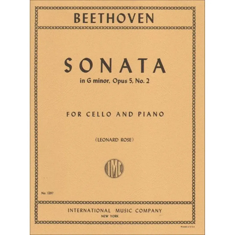 Shar Music Beethoven Sonate 2 g-moll op.5 Noten Cello Klavier