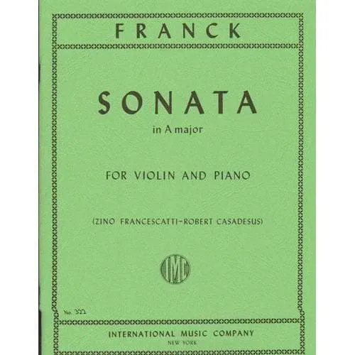 International Franck Sonate A-Dur Noten Violine Klavier Urtext