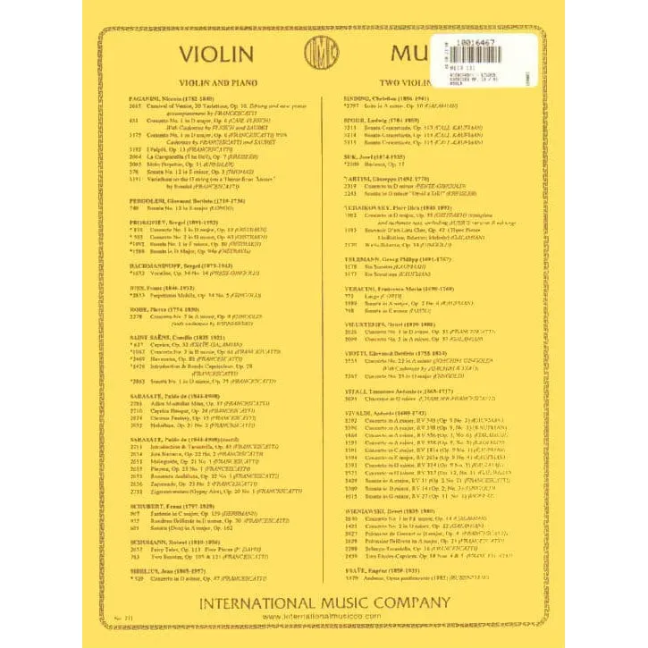 Wieniawski Etüden-Capricen Op. 18 Geigennoten Solo Duo