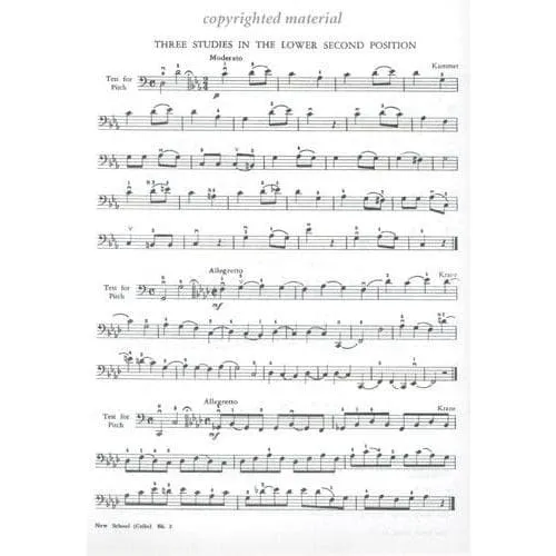 Spratt Krane New School Book 2 Etüden Cello solo mittel