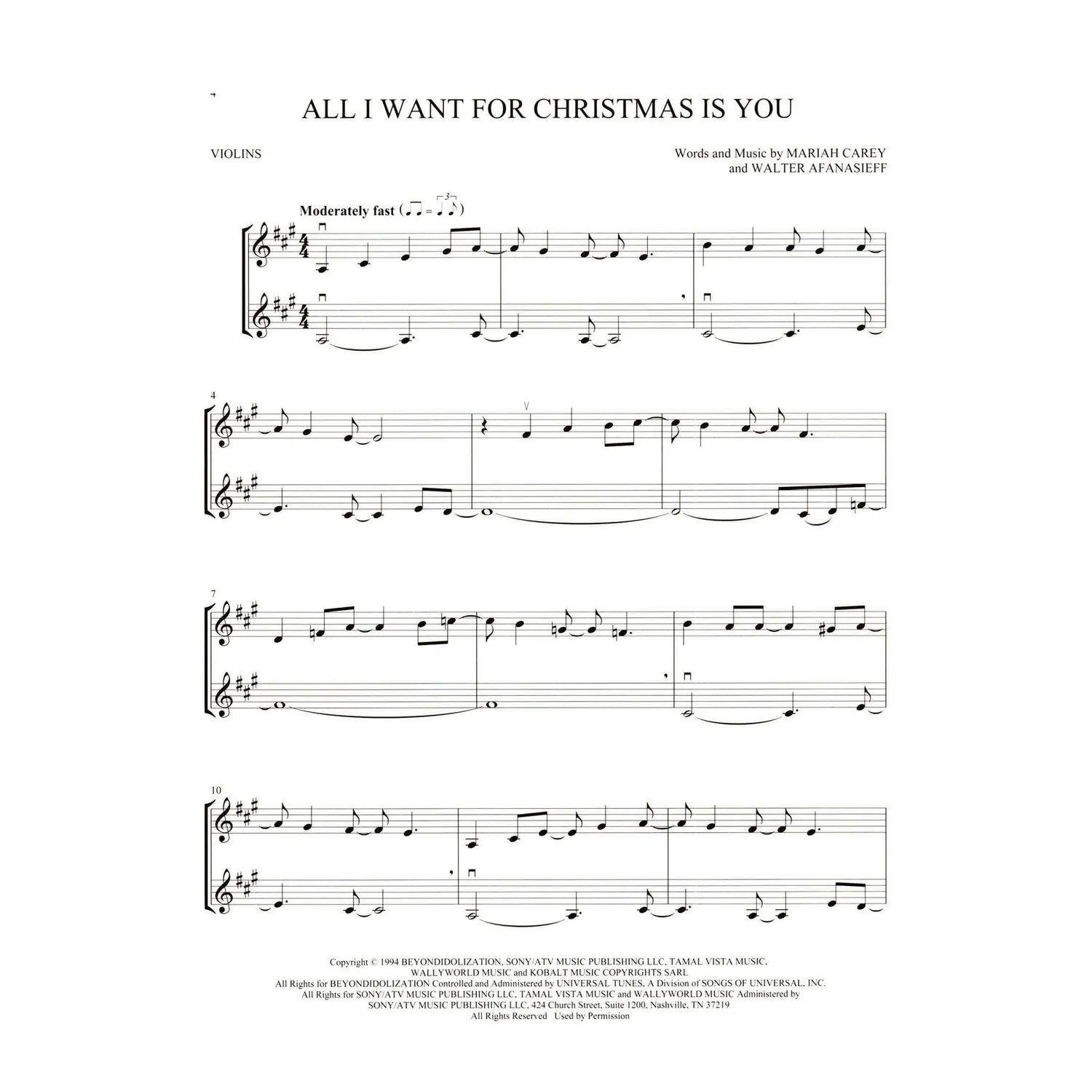 Hal Leonard Christmas Hits for Two Noten 2 Violinen