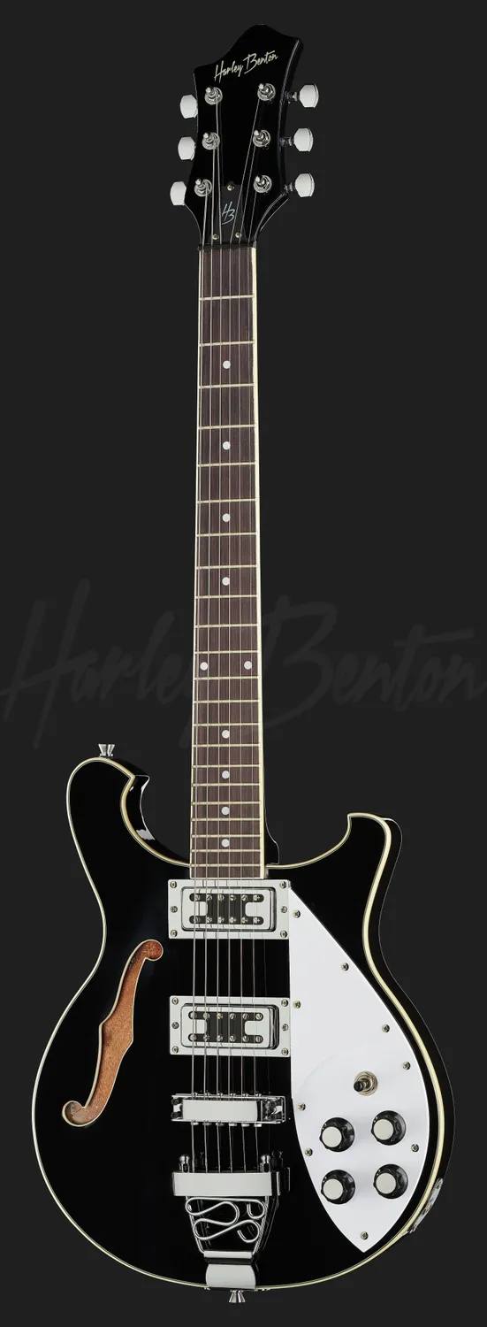 Harley Benton Tribute RB-600 E-Gitarre Schwarz Mini-Humbucker